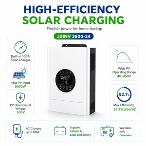 Onduleur solaire hybride MPPT 24V 3,6 kW avec chargeur, entrée PV 5000W pour système de secours solaire domestique - Product Image 3