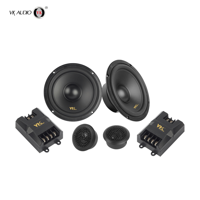 VK AE650 6.5 Inch 2-way Aluminum 12V Car Audio Speaker 4 Ohm Max 300W Component Speaker 12-Month Warranty for All Car Models