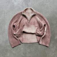 Suéter de Verano para Hombre, Diseño Personalizado con Logotipo, Tejido Transpirable con Efecto Ácido Vintage, Estilo Casual Urbano