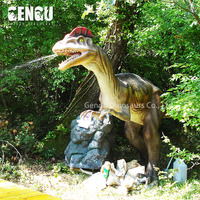 Okullar anaokulları için elektrikli dinozor Robot Daycares kamu yerlerde havaalanları alışveriş merkezleri için Metal Park nosaurus Park