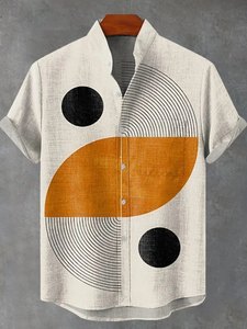 Camisa de Seis Botones con Estampado Tribal Digital para Hombre, Estilo Europeo y Americano, Verano HOHI - Product Image 4