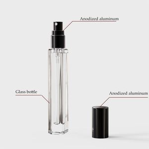 Atomizador de Perfume de Lujo de 30 ml con Pulverizador, Botella de Perfume Recargable de Vidrio Grueso Cuadrado de 1 oz con Cuello de Rosca y Pantalla - Product Image 3