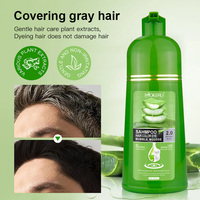 Großhandel Premium-Qualität Permanente 5-Minuten Schnellfärbung Ohne Giftstoffe Ohne Reizung Aloe Vera Extrakt Schwarzes Shampoo Für Alle Haartypen