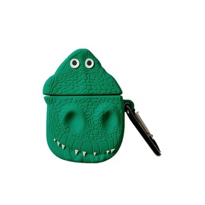 Étui pour écouteurs sans fil en forme de <span class=keywords><strong>dinosaure</strong></span> vert de dessin animé, avec une <span class=keywords><strong>coque</strong></span> en silicone tridimensionnelle - Product Image 6