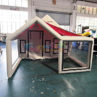 Tente dôme gonflable publicitaire portable en tissu Oxford PVC imperméable toutes saisons 2000-3000 mm pour le camping et le glamping