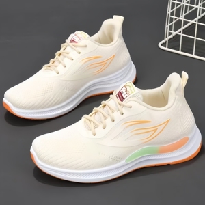 Nouvelles chaussures de sport légères et respirantes pour femmes 2026, chaussures de course en tissu Fly Woven, chaussures blanches pour femmes à semelle souple antidérapante - Product Image 4