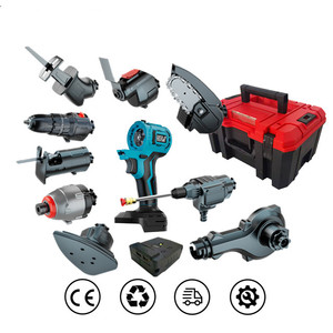 2023 alta calidad 8cs 12 piezas 16 piezas en uno herramientas eléctricas inalámbricas juego de herramientas de mano <span class=keywords><strong>18V</strong></span> Combo kit taladro de impacto destornillador - Product Image 1