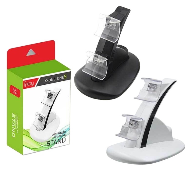GP-90 Dual Port Charging Station for One S/X Slim Controllers with USB Cable and Plastic Stand (No Communication)
