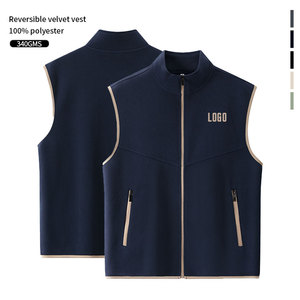 Gilet d'hiver en <span class=keywords><strong>polaire</strong></span> personnalisé avec logo, design vierge, double face, <span class=keywords><strong>sans</strong></span> manches, pour <span class=keywords><strong>homme</strong></span>, vêtement de travail - Product Image 1