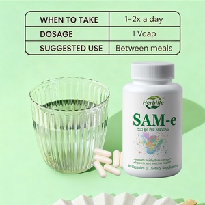 Suplemento SAM-e de Marca Privada OEM ODM, Cápsulas de S-Adenosil-L-Metionina de 500 mg para el Apoyo del Cerebro, el Hígado y el Estado de Ánimo - Product Image 4