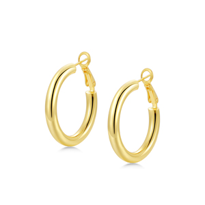Alla moda 50MM grandi gioielli di moda da donna placcati in oro grossi orecchini a cerchio in ottone per la festa simbolo religioso cristiano - Product Image 4