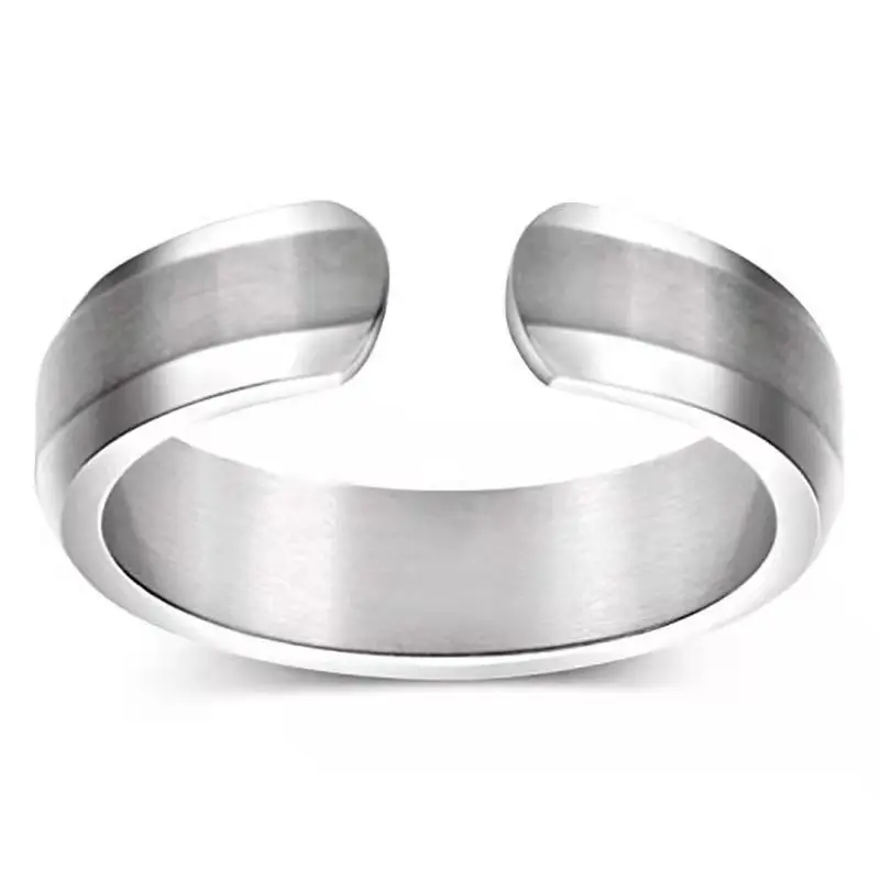 Factory Price Magnetic Hematite Health Open Couple Ring Natural Black Hematite Ring For Men And Women