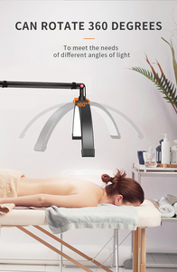 Lampe de beauté à LED sur pied de 16 pouces de haute qualité, rotation à 360 degrés, lumière annulaire demi-lune avec support pour téléphone - Product Image 5