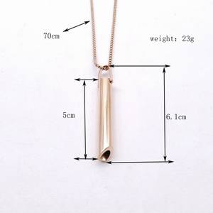 Herramienta de trabajo de respiración de acero inoxidable personalizada, alivio calmante, meditación, estrés, ansiedad, alivio, silbato de respiración consciente, collar - Product Image 6