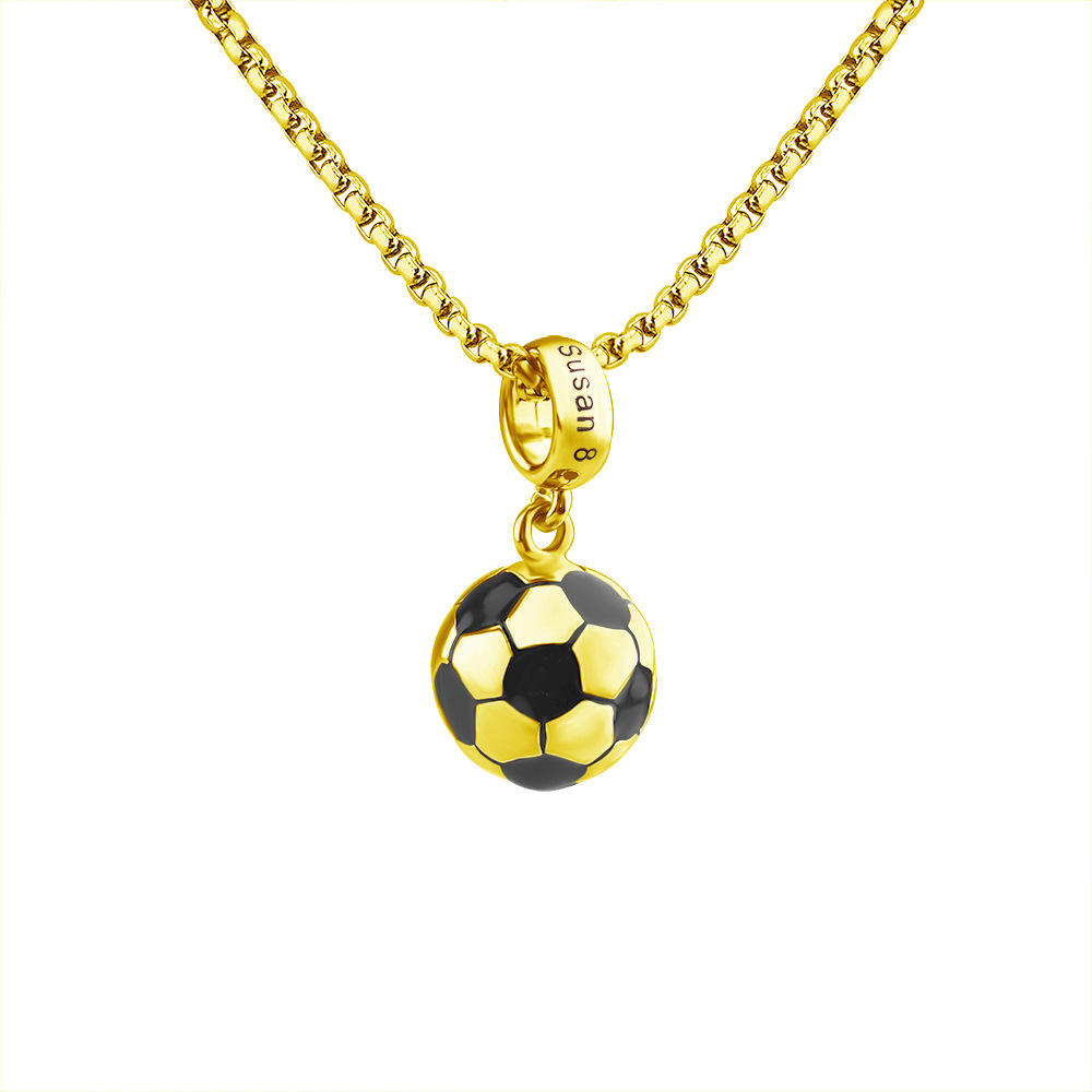 Collana scritta calcio d'oro