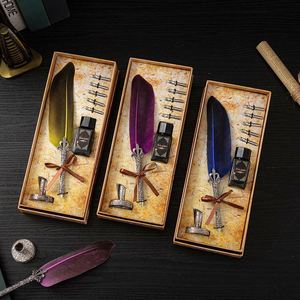 Nouveau style de stylo plume à tremper, papeterie étudiante, coffret cadeau de stylo plume, logo personnalisé, stylo plume en métal absorbant l'encre - Product Image 3