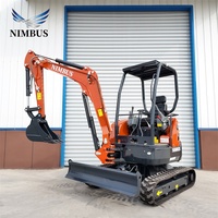 Excavatrice sur chenilles de 4 tonnes homologuée NIMBUS CE EPA EuroV ISO, à double vitesse, avec moteur dissimulé, pour utilisation agricole