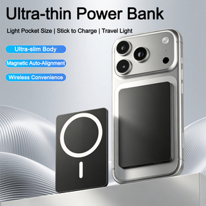 Batería Externa Magnética Ultra Delgada de 7.5mm, 5000mAh, 15W PD, <span class=keywords><strong>Carga</strong></span> Rápida de 20W, Mini Batería Portátil de Aleación de Aluminio Mate - Product Image 2