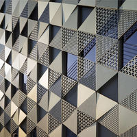 Mur-rideau extérieur en aluminium perforé anti-corrosion découpé au laser 3D, design personnalisé, décoration d'hôtel moderne