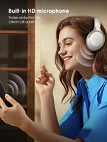 Casque sans fil supra-auriculaire LDNIO H02 Bluetooth V5.4, autonomie 49H, haut-parleur 40mm, son HiFi stéréo, certifié CE ROHS