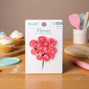 Fleurs en papier ILAN 20mm 12 pièces pour la décoration de gâteaux - Product Image 3