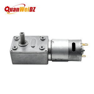 Moteur électrique miniature à engrenage à vis sans fin QuanWeiDZ 5840-555, 56 mm, montage sur bride, autobloquant, couple élevé, 12V 24V - Product Image 1