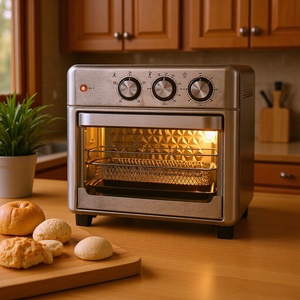 Friteuse à air multifonction en acier inoxydable pour la maison, grande capacité, sans fumée, avec écran LCD, protection contre la surchauffe, friteuse électrique - Product Image 4