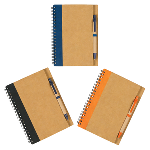 Custom Printed A5 Hardcover Spiral Notebook A5 Kraft Paper Notebook <strong>Personalised</strong> <strong>Notepads</strong> With Pen - Product Image 1