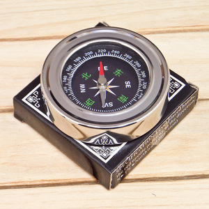 60mm Metal Outdoor Bilingual Compass Stainless Steel High Accuracy Handheld Navigation Tool - Product Image 1