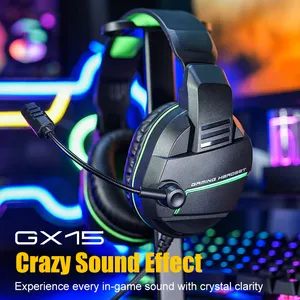 GX15 Gaming Headset With Noise Reduction Mic PC Computer PS4 PS5 Gaming Headphone 3.5mm