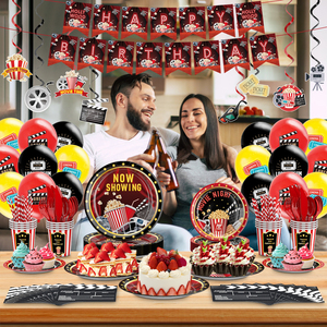 Wholesale Hot Selling Movie Night <b>Party</b> Supplies Disposable Paper Plates Cups Napkins - Product Image 4