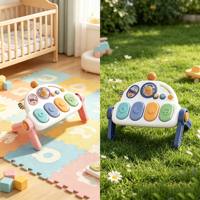 Jouet de piano pour bébé avec Bluetooth, clavier musical éducatif précoce en forme de dessin animé, volant, jouet musical d'apprentissage pour nourrissons