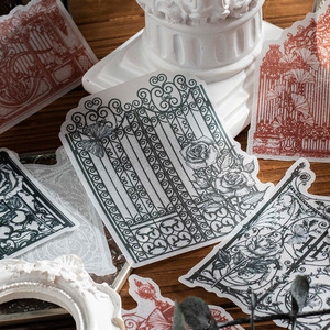 20 pezzi/pacco adesivi di carta serie castello gotico adesivi classici europei per porte e finestre 8 modelli - Product Image 2