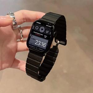 Correa de Reloj de Cuero de Doble Uso, Deportiva y Ejecutiva, de Piel de Vaca de Primera Capa, Compatible con <span class=keywords><strong>Apple</strong></span> <span class=keywords><strong>Watch</strong></span> Ultra 2 S11 S10 38 40 41 44 45 49mm - Product Image 3