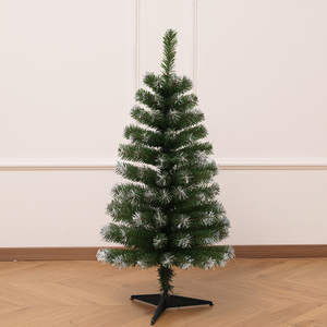 New Arrival Pointed-Tip White Flocked PVC <b>Tabletop</b> Christmas <b>Tree</b>, Xmas Decoration for Living Room & Bedroom - Product Image 3