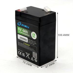 <span class=keywords><strong>Batteria</strong></span> al Litio-Ione OEM/ODM 6.4V per Auto Giocattolo per <span class=keywords><strong>Bambini</strong></span>, 4Ah, Luci di Emergenza, LiFePO4 Semi-Solido con Protezione BMS Integrata 3000 - Product Image 3