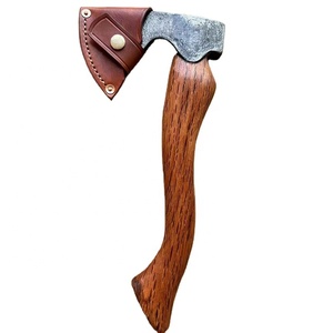 Hache polyvalente en acier au manganèse <span class=keywords><strong>MY6</strong></span>, manche en bois de châtaigne, hache à abattre, utilisation en camping, survie, coupe du bois, outil de hachage de cuisine - Product Image 1