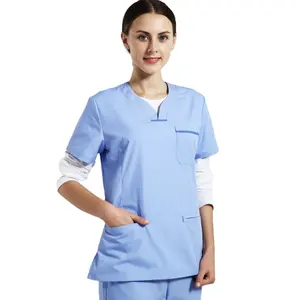 Медицинские скрабы поставщики больничный дизайн с V-образным вырезом медицинский персонал медсестра униформа Премиум Медсестра скрабы медицинские скрабы униформа