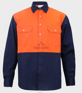 ワークウェアFrシャツ溶接FR衣類油工者炎耐性ボタンダウンワークシャツ - Product Image 4