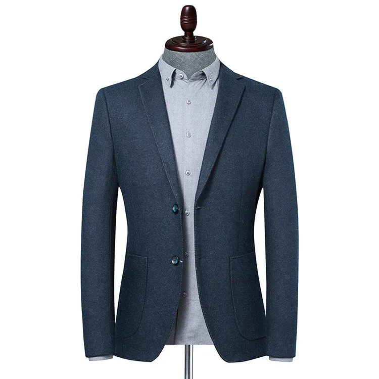 Men Slim Fit Social Blazer Autumn Fashion Solid Mens Wedding Dress Coat Casual Plus Size Business Male Suit Jacket