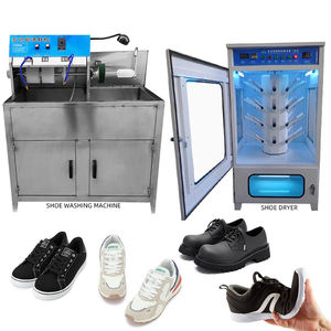 Machine à laver les chaussures semi-automatique commerciale à brosse manuelle, machine à laver les chaussures à double fente, machine à laver les chaussures à fente unique, toile - Product Image 2