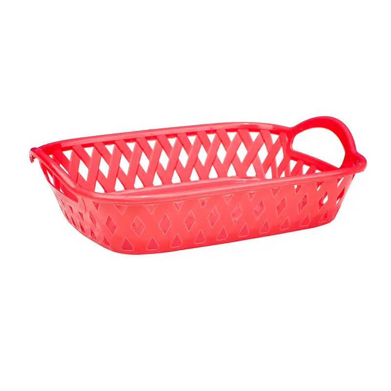 Rectangular hollow plastic storage basket for kindergarten children's toys, storage basket miscellaneous basket
