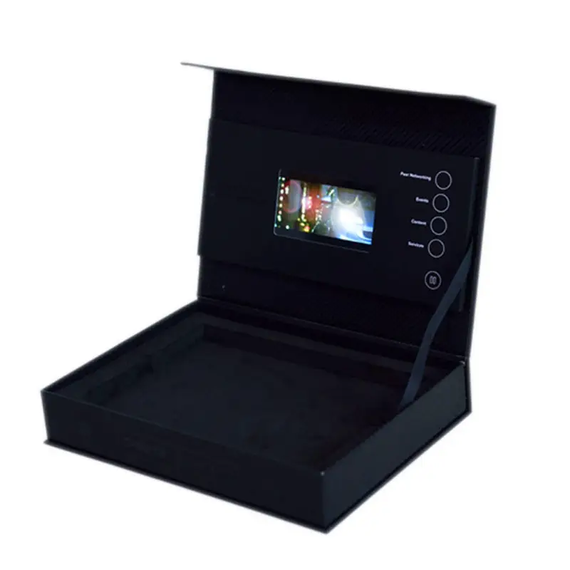 Lcd 스크린을 가진 7 인치 디지털 방식으로 영상 패킹 영상 발표 선물 상자