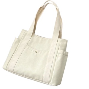 Custom Canvas <b>Tote</b> <b>Bag</b> <b>with</b> Multiple <b>Pockets</b> for Fashion & Daily Use Reusable Organizer <b>with</b> Custom Printing - Product Image 2