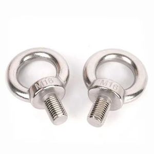 Boulons à œil filetés SS304 DIN444, <span class=keywords><strong>anneaux</strong></span> de levage en acier inoxydable plaqué, OEM ODM personnalisés M5 M6 M8 <span class=keywords><strong>M10</strong></span> M12 - Product Image 2