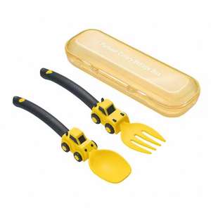 Utensilios de Construcción para Niños Pequeños - Tenedores y Cucharas para Niños Pequeños - Juguetes de Camiones de Construcción para Niños - Cubiertos de Tenedores y Cucharas - Product Image 4