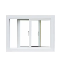 Fenêtres coulissantes horizontales en UPVC à verre trempé, résistantes aux ouragans des Bahamas, avec écran pliant et persienne, design moderne pour cuisine et sous-sol