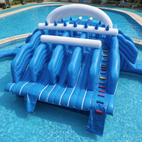 Toboggan aquatique gonflable commercial géant, toboggan de parc aquatique gonflable, piscine, parc d'attractions, toboggan aquatique gonflable pour enfants et adultes