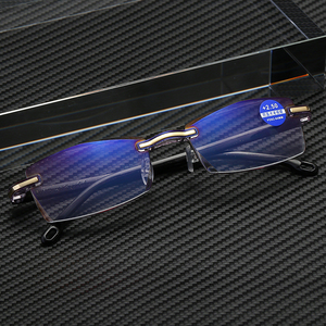 <span class=keywords><strong>Gafas</strong></span> de lectura sin montura con bloqueo de luz azul para <span class=keywords><strong>hombre</strong></span> y mujer, anteojos de lectura sin marco cuadrados para <span class=keywords><strong>presbicia</strong></span>, dioptrías + 1,0 1,5 2 2,5 4,0 - Product Image 4