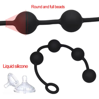Plug anal en silicone en forme de goutte d'eau, grandes perles anales, plug anal long, boules anales, dilatateur anal, extenseur, masseur de prostate, jouets sexuels pour adultes